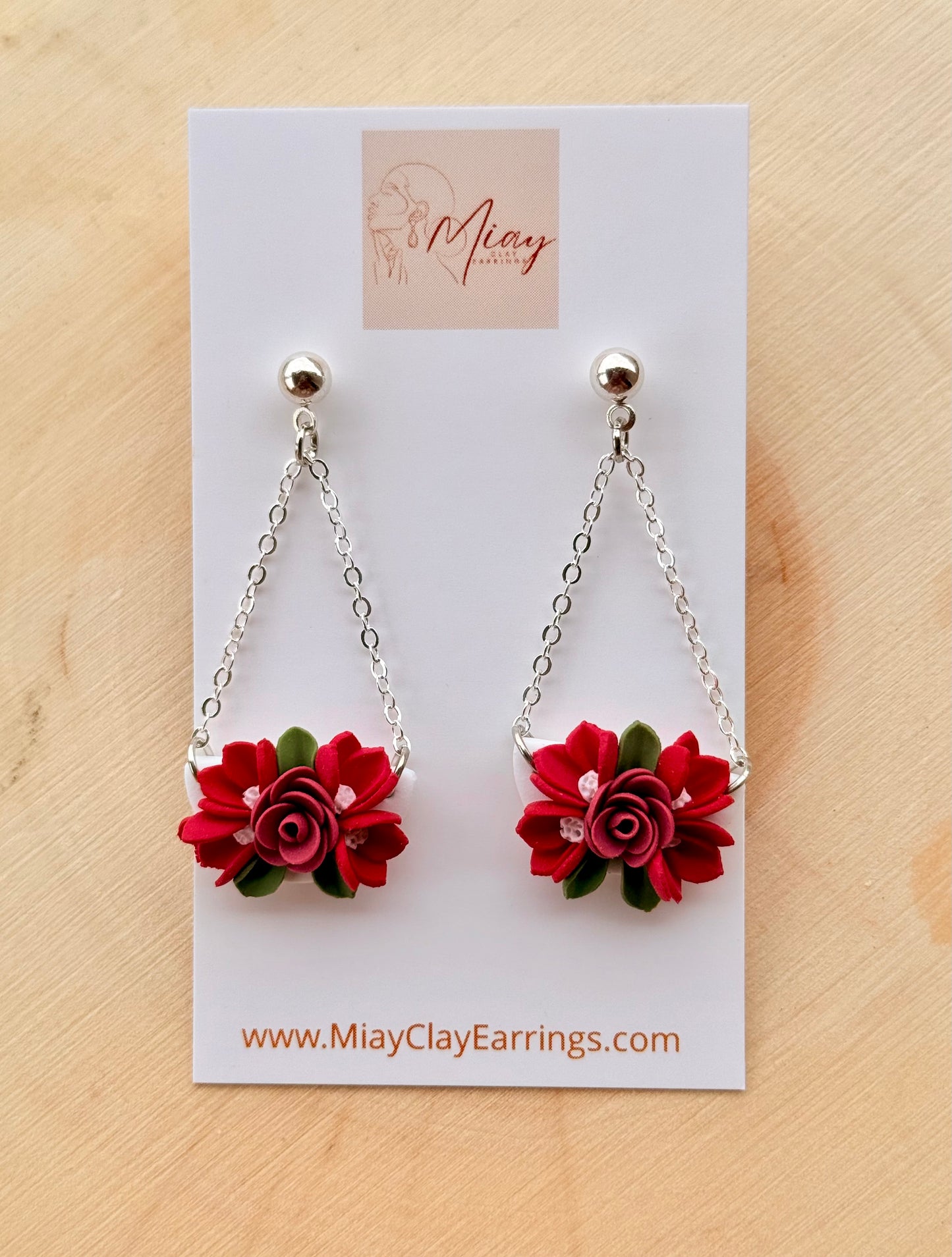 Rosie Earrings (Red)