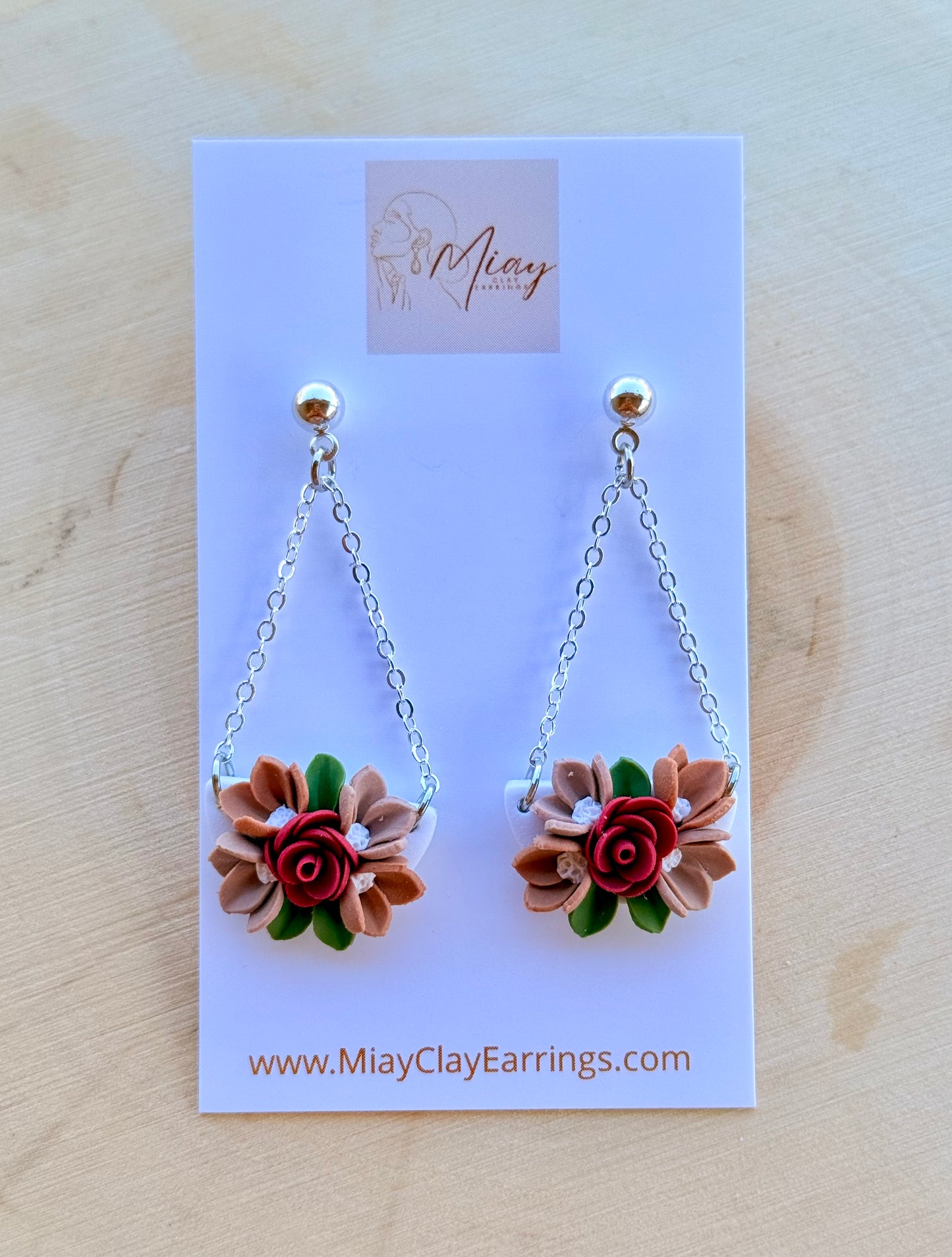 Rosie Earrings (Carnation)