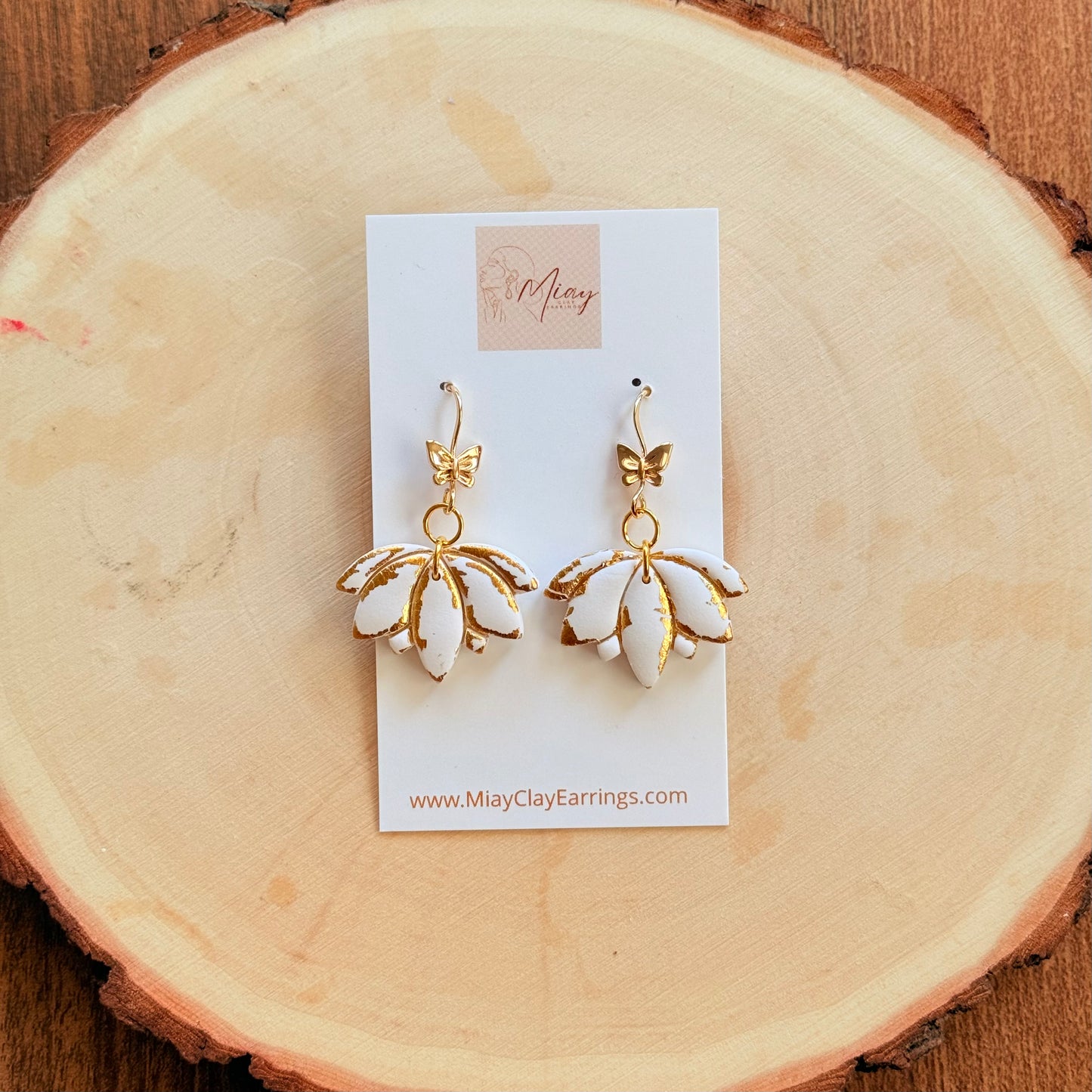 Lilie Earrings (White Dangle)