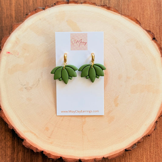 Lilie Earrings (Olive Green)
