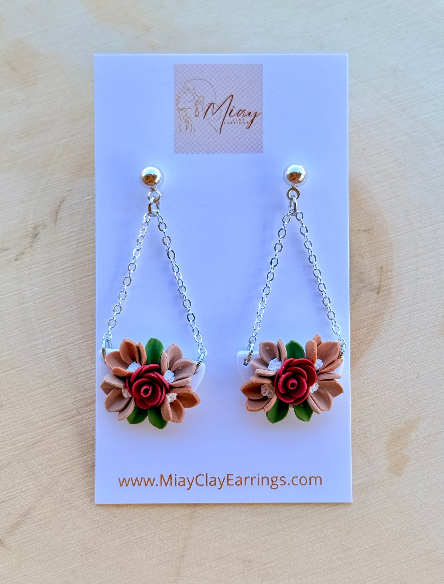 Rosie Earrings (Carnation)